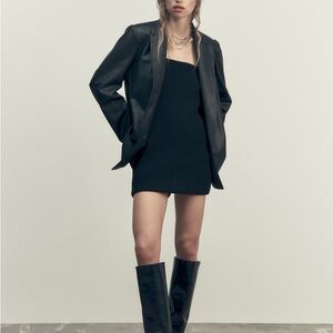 Zara black leather jacket